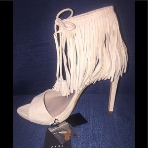 Zara Fringe Heels!!